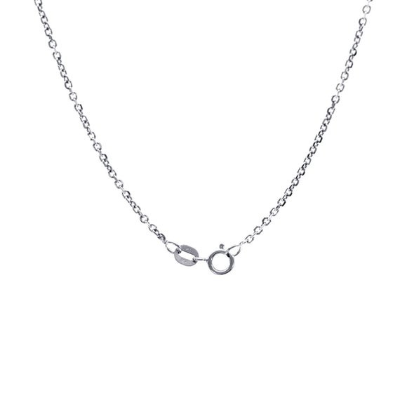 Turquoise Bead 16" 14K White Gold Necklace - Picture 2 of 3